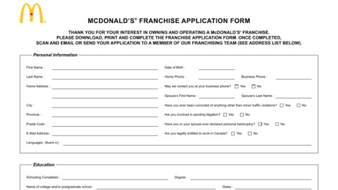 McDonalds franchise