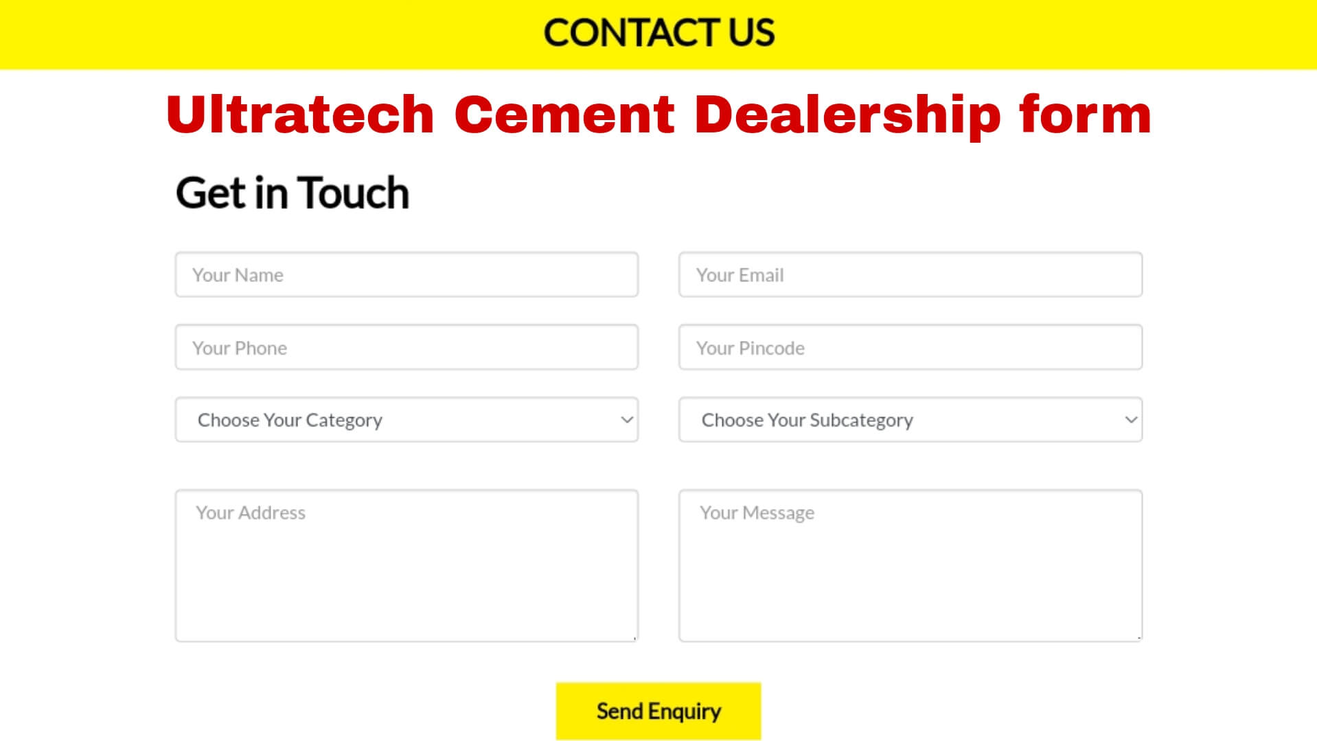 Ultratech Cement Dealership